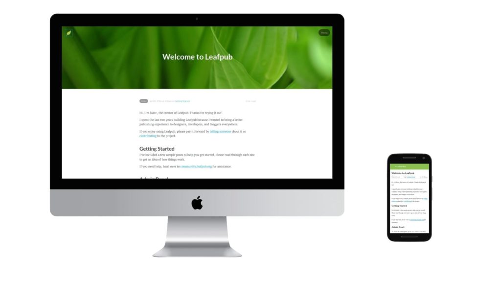 Leafpub 1.2 liefert 2 Varianten eines Posts aus. Die klassische HTML-Version wird um eine mobiloptimierte AMP-Variante ergänzt.