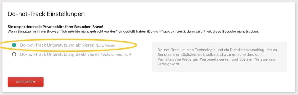 Piwik 3 beachtet die Do-not-Track-Einstellung automatisch