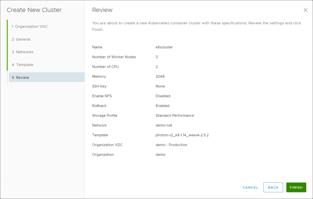 Cloud Director CSE - Prüfen und starten