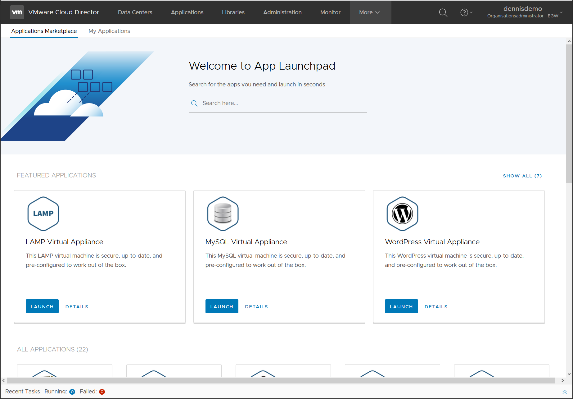 VMware Application Launchpad